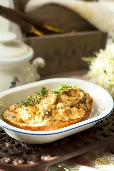 Баклажаны тушеные в сметане