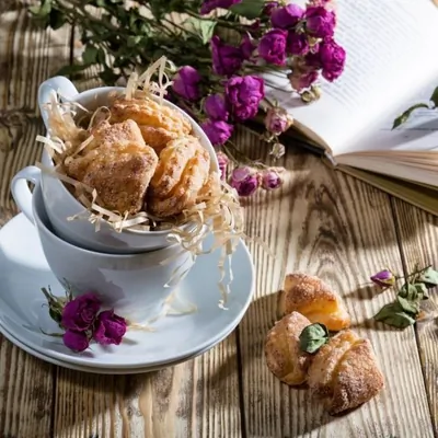 Творожное печенье в глазури