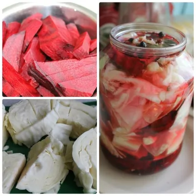 Маринованная капуста со свеклой пелюстка