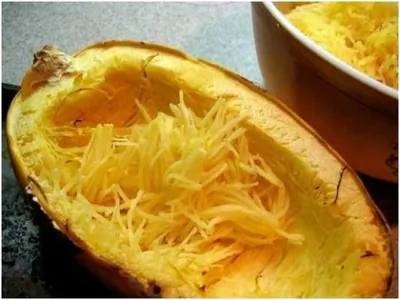 Запеченая тыква-спагетти