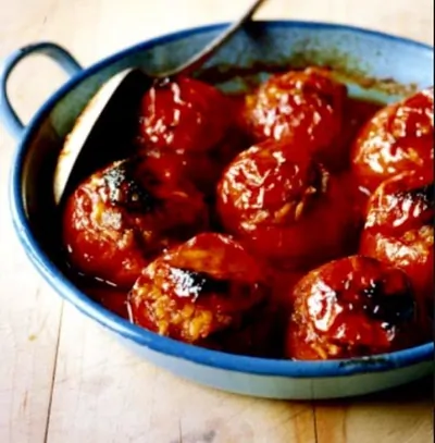 Фаршированные запеченные помидоры