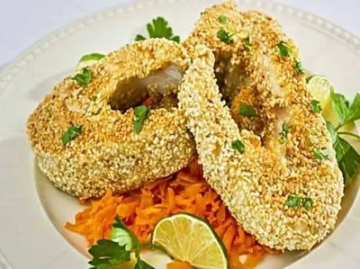 Судак в кунжуте