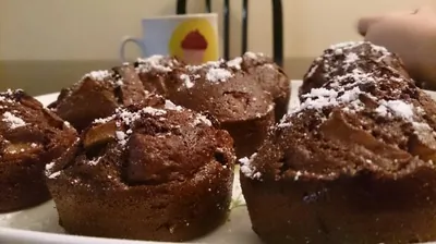 Яблочные кексы с льняной мукой