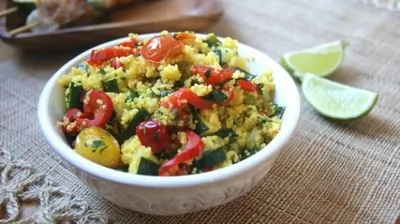 Кускус с овощами и зеленью