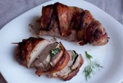 Телятина по царски с соусом из бренди и кедровых орешков