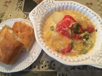 Фаршированный перец с тыквой