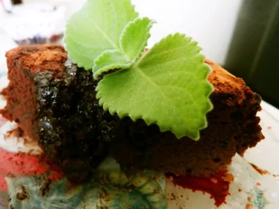 Шоколадный фондан с коньяком