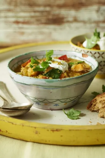 Чечевичный суп со шпинатом от Джейми Оливера