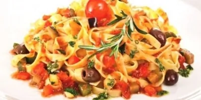 Фетучини с овощами