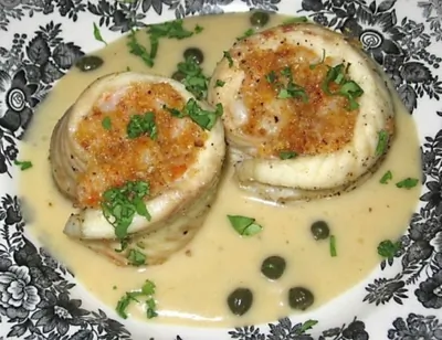 Рыба, фаршированная грибами