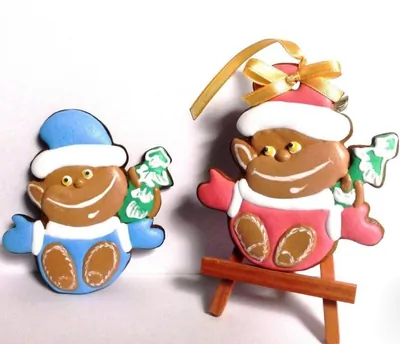 Песочное печенье с сахарной глазурью с праздничной раскраской