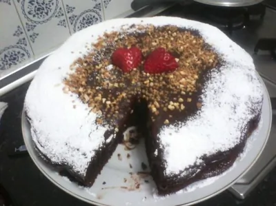 Бисквит с миндалем «Горячий шоколад»