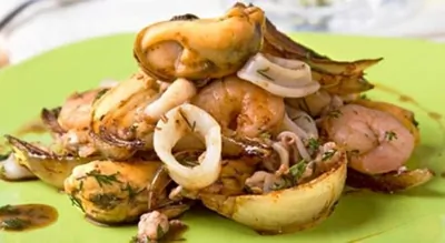 Рагу из морепродуктов и рыбы