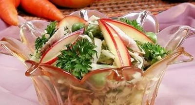 Овощной салат с апельсиновым соусом