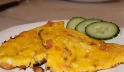 Омлет с креветками низкокалорийный