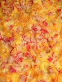 Картофельная запеканка с крабовым мясом
