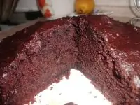 Шоколадный кекс с кремом