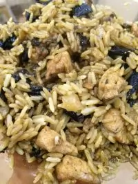 Грибной рис с курицей