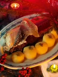 Стерлядь со сливочной картошкой