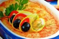 Камбала в суфле из сыра