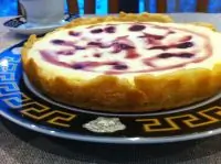 Пирог творожный с вишней