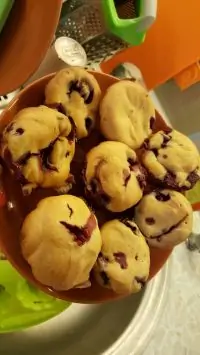 Творожные кексы с клюквой