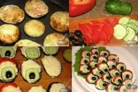 Закуска из баклажанов, огурца и сладкого перца