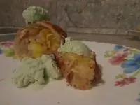 Штрудель с бананом и мандаринами