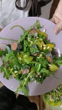 Салат с красной рыбой и апельсинами