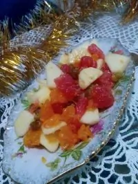 Цитрусовый салат с имбирем и финиками