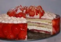Клубнично-малиновый торт
