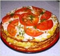 Кабачковый торт с плавленными сырками