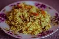 Постный грибной плов