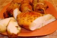 Куриные грудки а ля пастрома на подушке из яблок