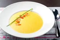 Суп-крем из кукурузы с креветками