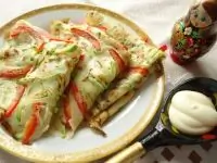 Блины с кабачками и болгарским перцем