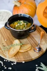 Похлебка из тыквы с копченостями