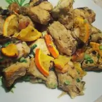 Курица с апельсинами, карри и медом