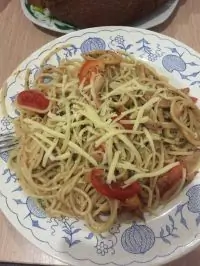 Сливочная паста с кальмарами