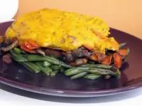 Зеленая фасоль под тыквенным соусом