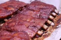 Глазированные ребрышки с медом и маринадом из виски