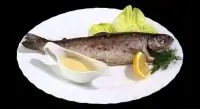 Ишхан (форель) припущенный, со свежим эстрагоном