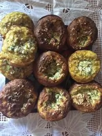 Кабачковые кексы с творожной начинкой