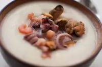Крем-суп из цветной капусты с морепродуктами