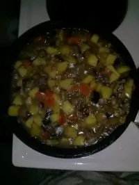 Баклажаны с мясом и картофелем