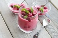 Бананово-малиновый сорбет