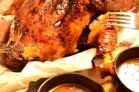 Утка, запеченная в апельсиново-медовой глазури