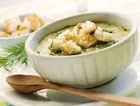 Крем-суп с плавленым сыром и картофелем