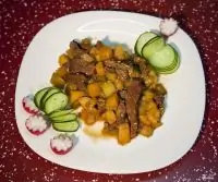 Говядина с болгарским перцем «по-японски»