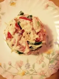 Салат с ветчиной и стручковой фасолью